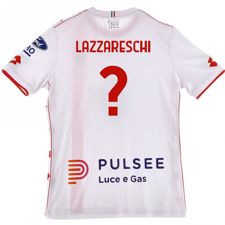 Enfant Football Maillot Andrea Lazzareschi #0 Blanc Rouge Tenues Extérieur 2024/25 Canada