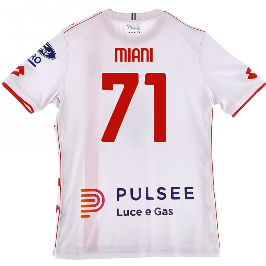 Enfant Football Maillot Arthur Miani #71 Blanc Rouge Tenues Extérieur 2024/25 Canada