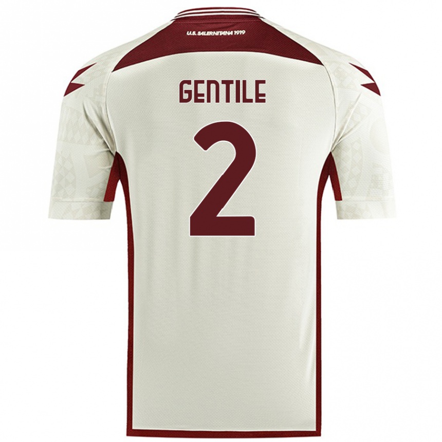 Enfant Football Maillot Davide Gentile #2 Couleur Crème Tenues Extérieur 2024/25 Canada