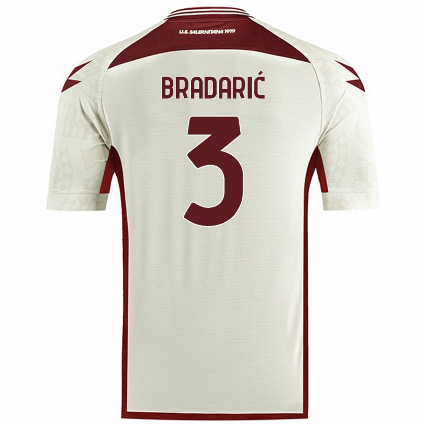 Enfant Football Maillot Domagoj Bradarić #3 Couleur Crème Tenues Extérieur 2024/25 Canada