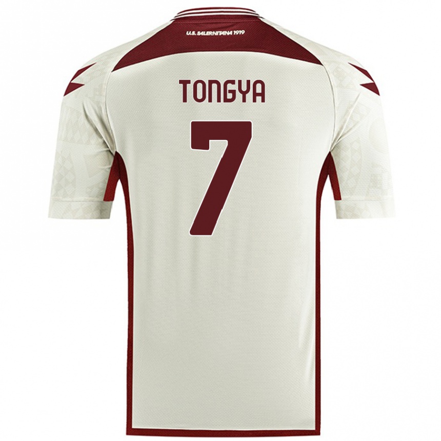 Kids Football Franco Tongya #7 Cream Color Away Jersey 2024/25 T-Shirt Canada