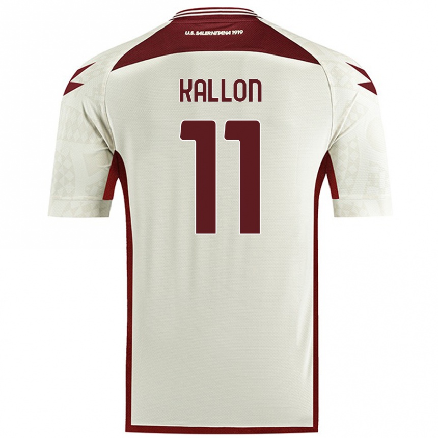 Enfant Football Maillot Yayah Kallon #11 Couleur Crème Tenues Extérieur 2024/25 Canada