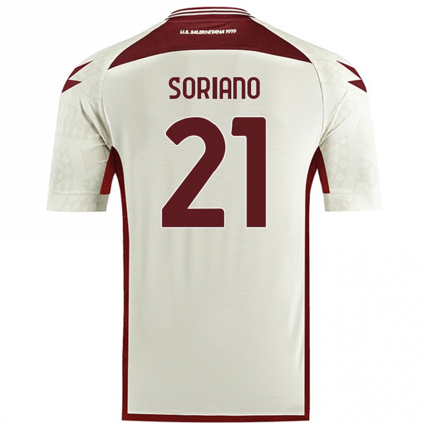 Enfant Football Maillot Roberto Soriano #21 Couleur Crème Tenues Extérieur 2024/25 Canada