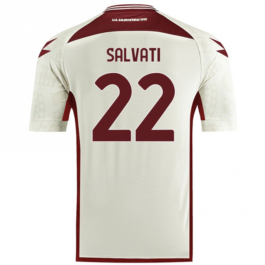 Kids Football Gregorio Salvati #22 Cream Color Away Jersey 2024/25 T-Shirt Canada