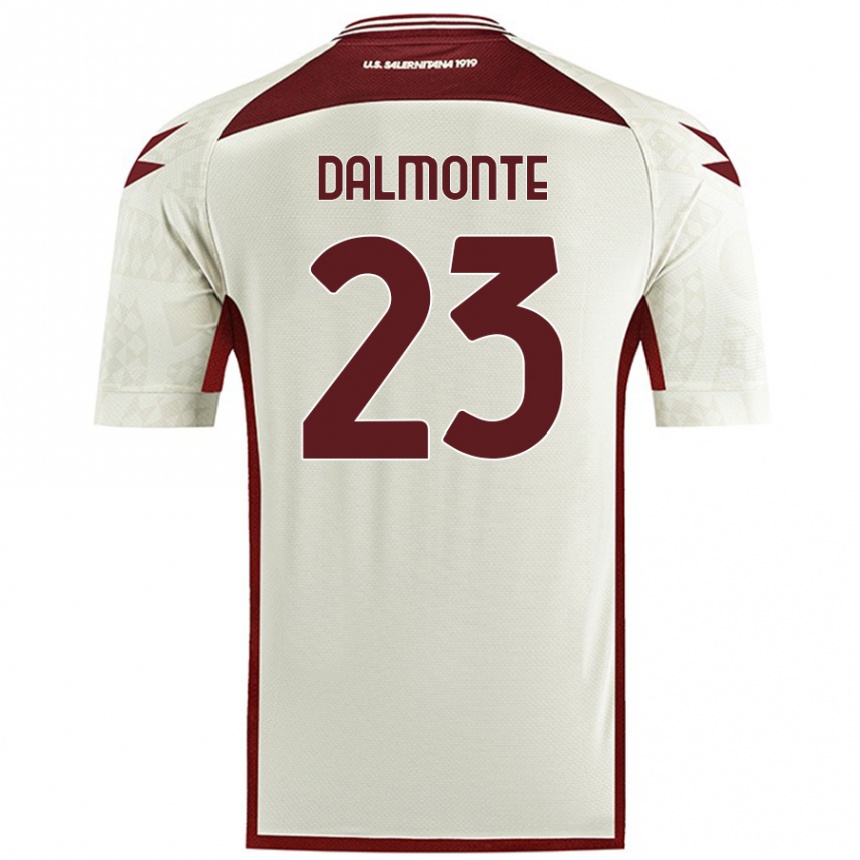 Kids Football Nicola Dalmonte #23 Cream Color Away Jersey 2024/25 T-Shirt Canada