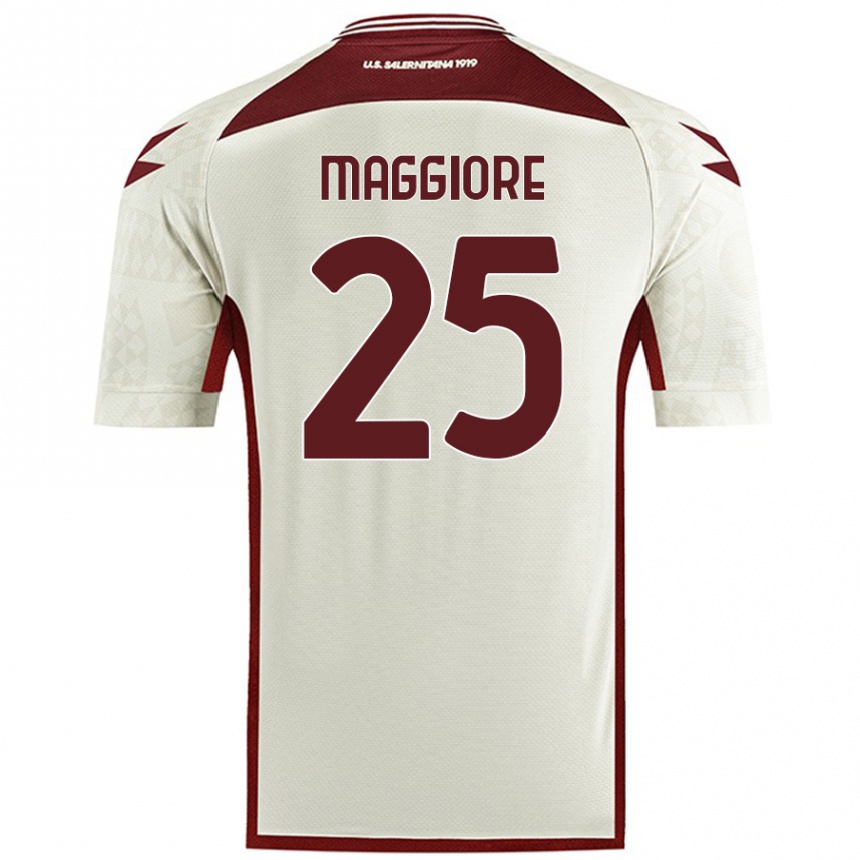 Enfant Football Maillot Giulio Maggiore #25 Couleur Crème Tenues Extérieur 2024/25 Canada