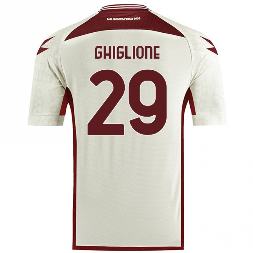 Enfant Football Maillot Paolo Ghiglione #29 Couleur Crème Tenues Extérieur 2024/25 Canada