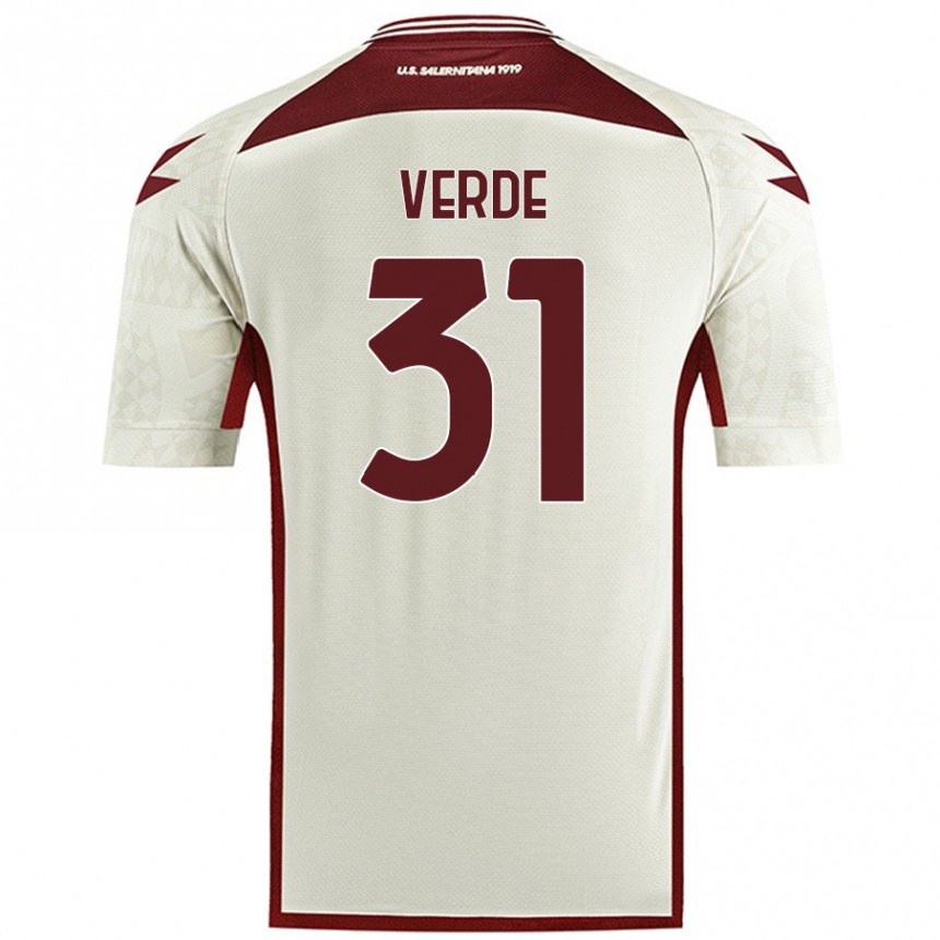 Enfant Football Maillot Daniele Verde #31 Couleur Crème Tenues Extérieur 2024/25 Canada