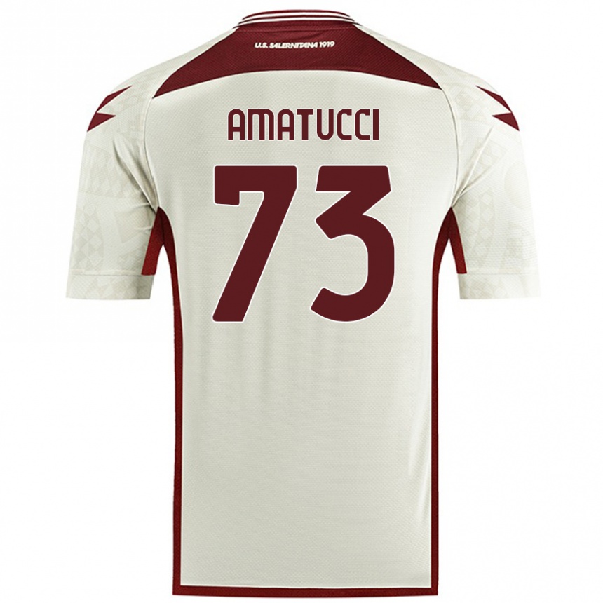 Enfant Football Maillot Lorenzo Amatucci #73 Couleur Crème Tenues Extérieur 2024/25 Canada