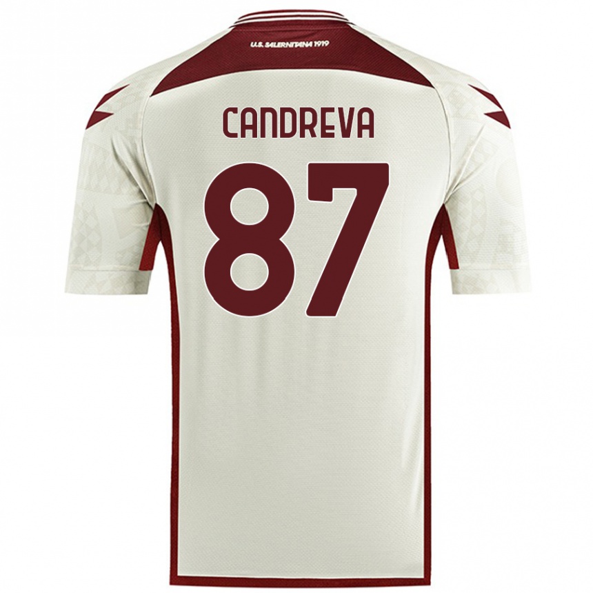 Kids Football Antonio Candreva #87 Cream Color Away Jersey 2024/25 T-Shirt Canada