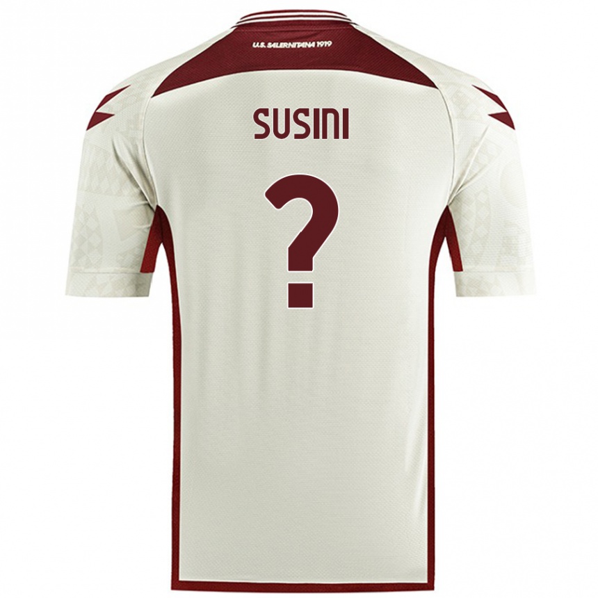 Kids Football Antonio Susini #0 Cream Color Away Jersey 2024/25 T-Shirt Canada