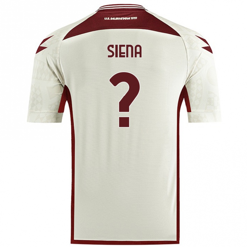 Kids Football Francesco Siena #0 Cream Color Away Jersey 2024/25 T-Shirt Canada