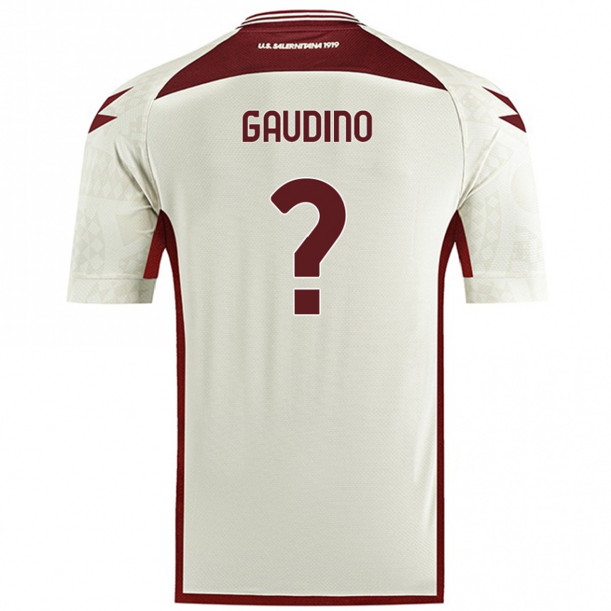 Kids Football Christian Gaudino #0 Cream Color Away Jersey 2024/25 T-Shirt Canada