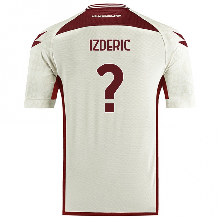 Kids Football Luka Izderic #0 Cream Color Away Jersey 2024/25 T-Shirt Canada