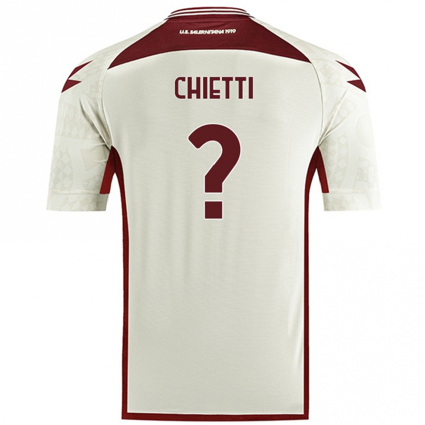 Kids Football Francesco Chietti #0 Cream Color Away Jersey 2024/25 T-Shirt Canada