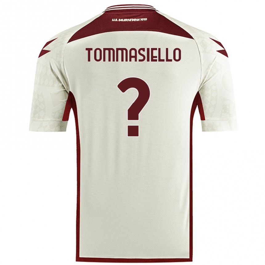 Kids Football Francesco Tommasiello #0 Cream Color Away Jersey 2024/25 T-Shirt Canada