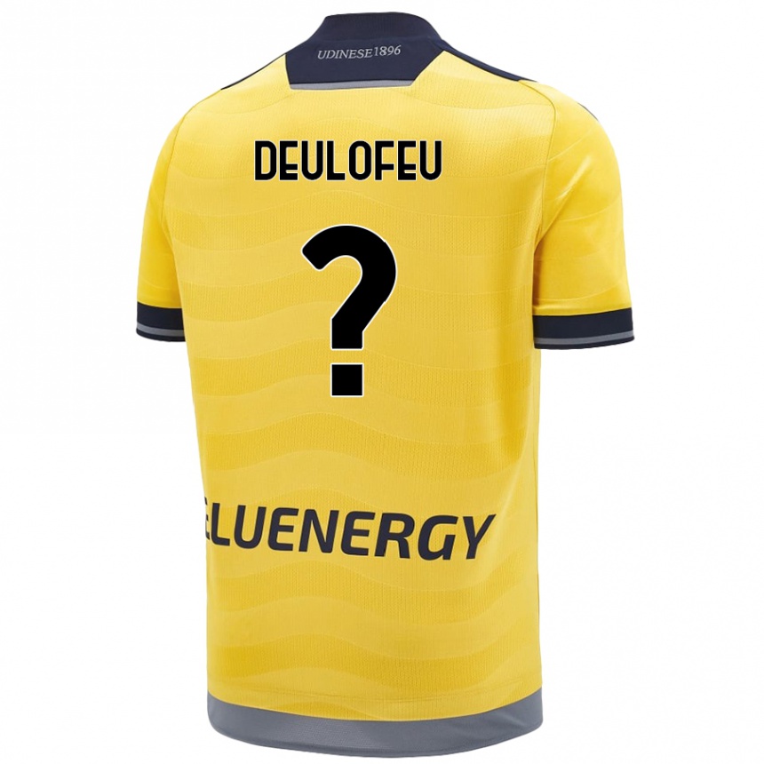 Kids Football Gerard Deulofeu #0 Golden Away Jersey 2024/25 T-Shirt Canada