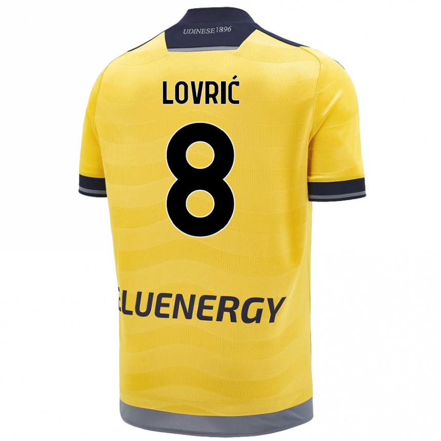 Kids Football Sandi Lovrić #8 Golden Away Jersey 2024/25 T-Shirt Canada