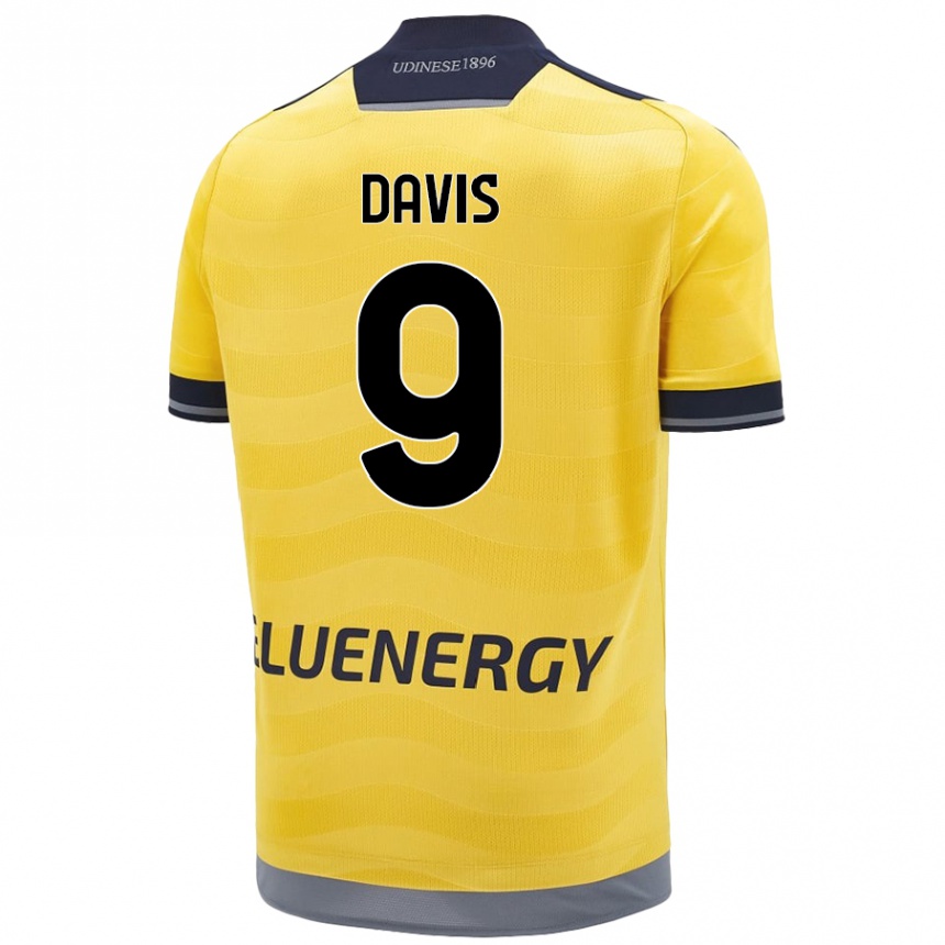 Kids Football Keinan Davis #9 Golden Away Jersey 2024/25 T-Shirt Canada