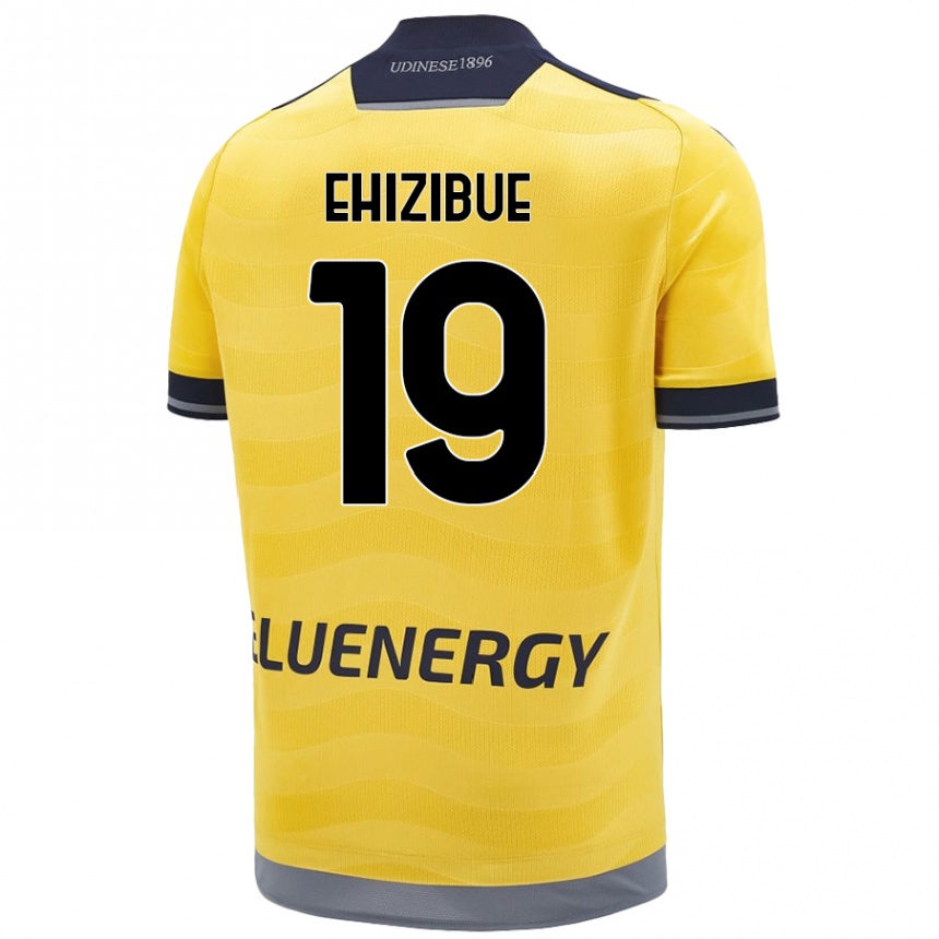 Kids Football Kingsley Ehizibue #19 Golden Away Jersey 2024/25 T-Shirt Canada