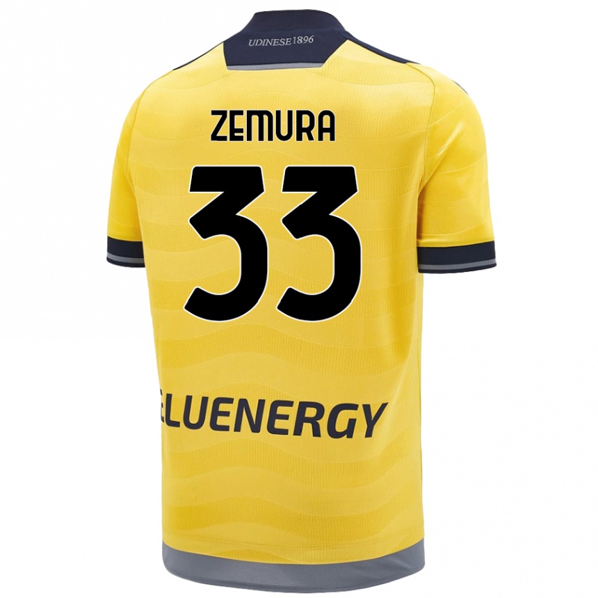 Kids Football Jordan Zemura #33 Golden Away Jersey 2024/25 T-Shirt Canada