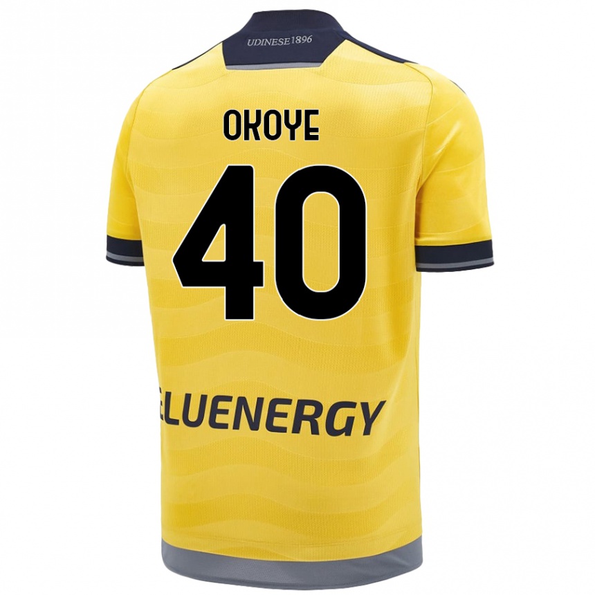 Kids Football Maduka Okoye #40 Golden Away Jersey 2024/25 T-Shirt Canada