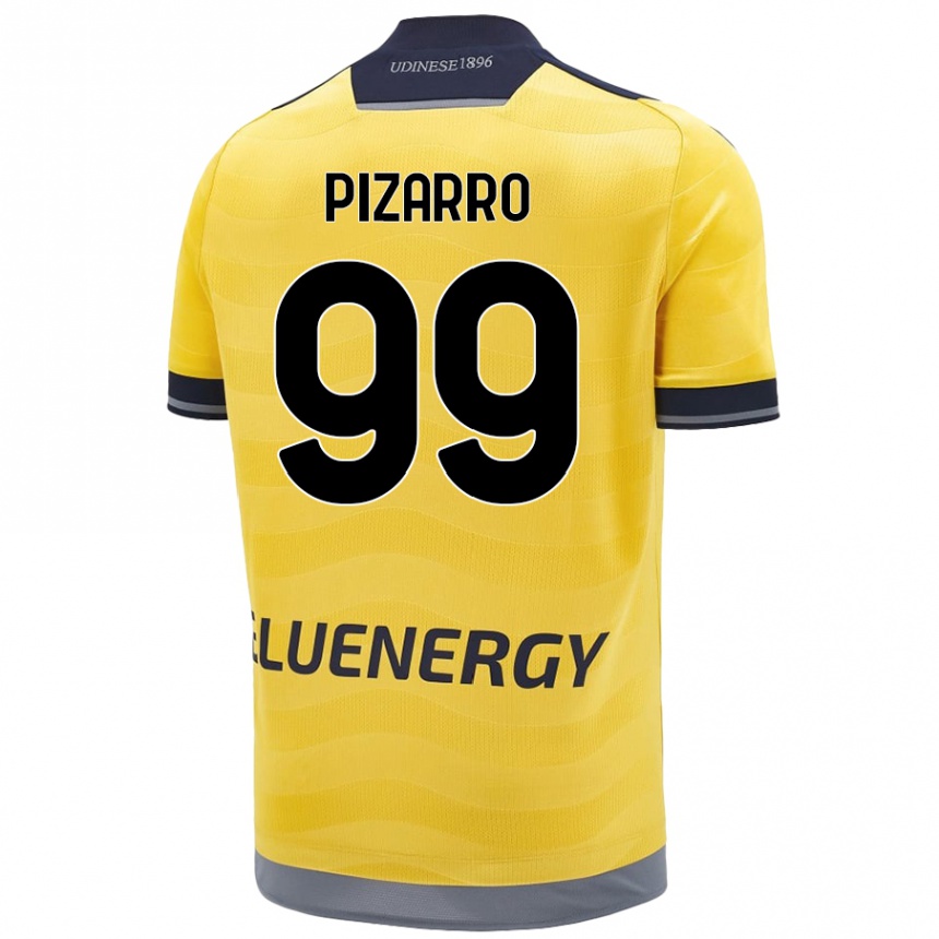 Kids Football Damián Pizarro #99 Golden Away Jersey 2024/25 T-Shirt Canada