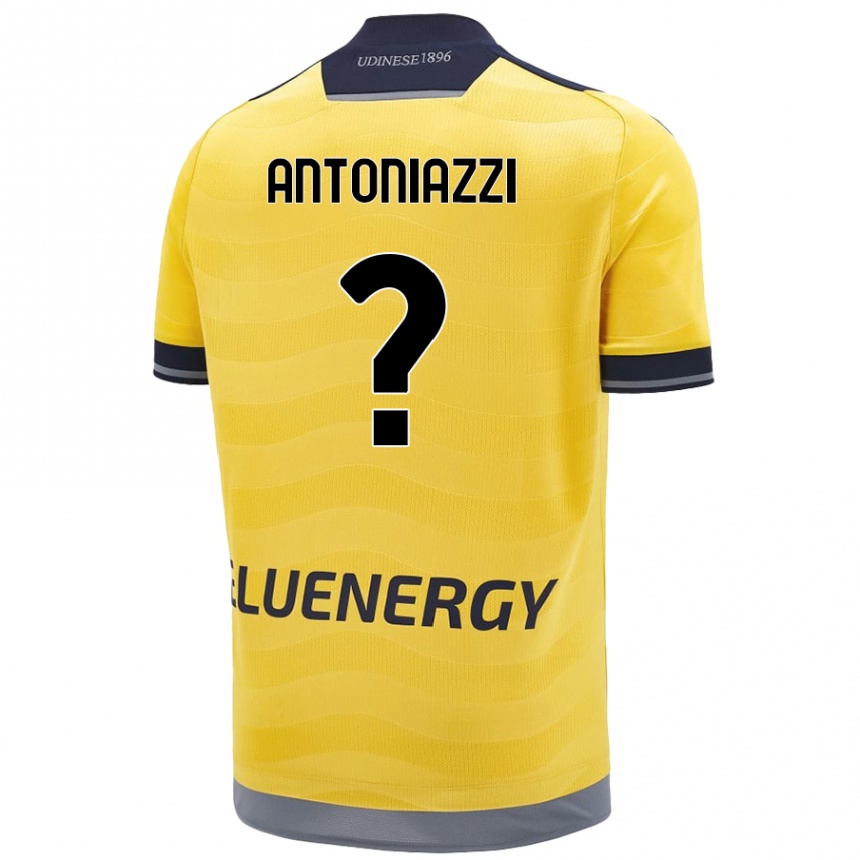 Kids Football Samuele Antoniazzi #0 Golden Away Jersey 2024/25 T-Shirt Canada