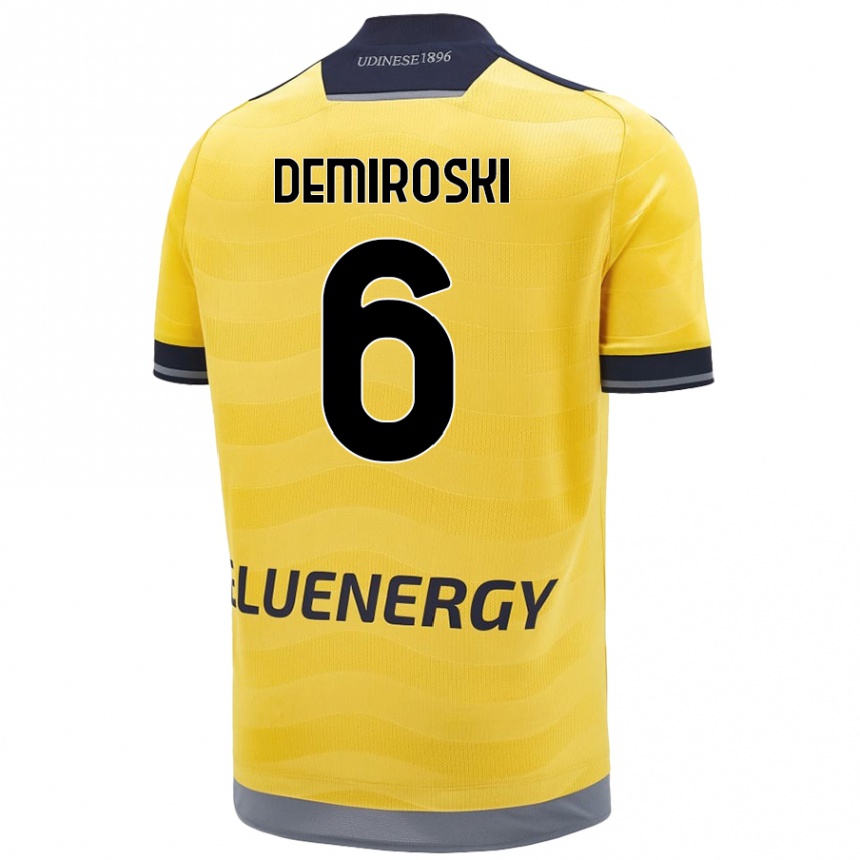 Kids Football Shenol Demiroski #6 Golden Away Jersey 2024/25 T-Shirt Canada