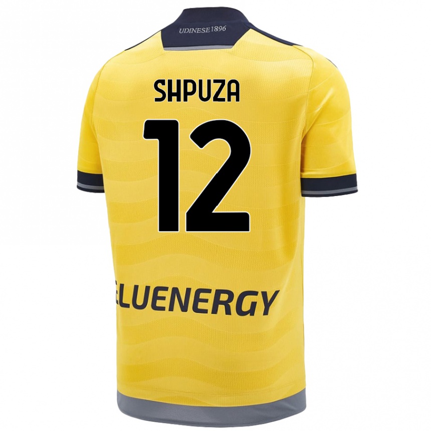 Kids Football Kleo Shpuza #12 Golden Away Jersey 2024/25 T-Shirt Canada