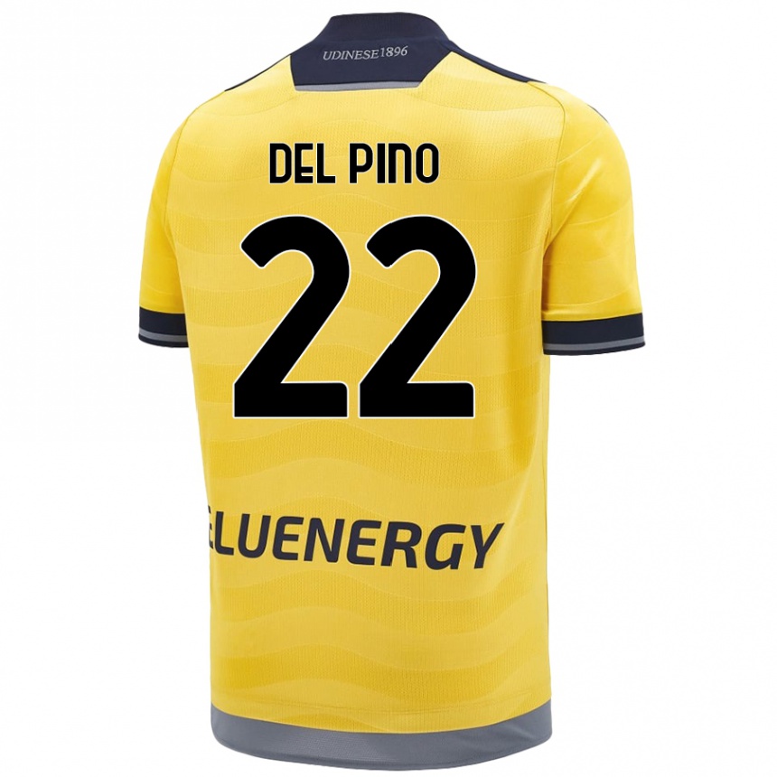 Kids Football Lorenzo Del Pino #22 Golden Away Jersey 2024/25 T-Shirt Canada