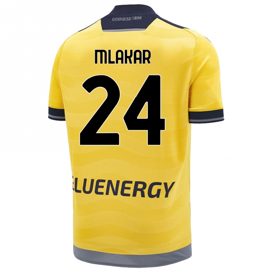 Kids Football Lorenzo Mlakar #24 Golden Away Jersey 2024/25 T-Shirt Canada