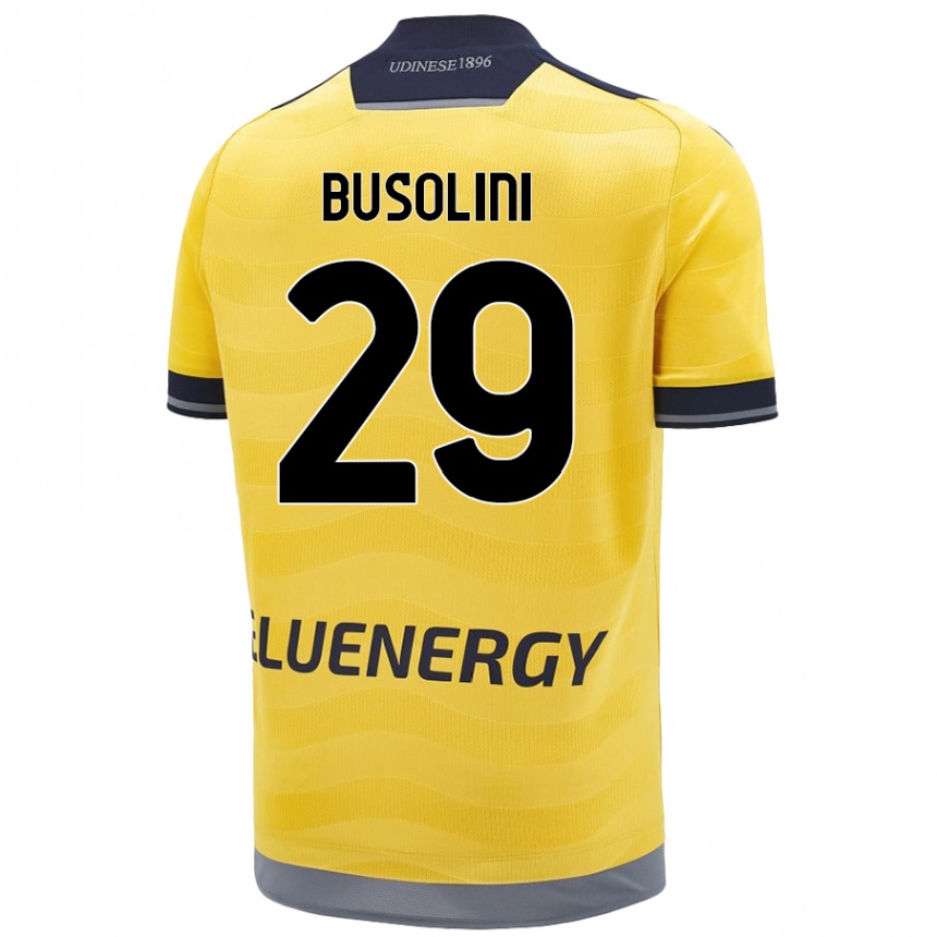 Kids Football Alessandro Busolini #29 Golden Away Jersey 2024/25 T-Shirt Canada