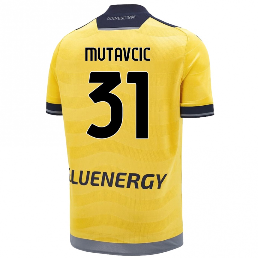 Kids Football Jan Mutavcic #31 Golden Away Jersey 2024/25 T-Shirt Canada