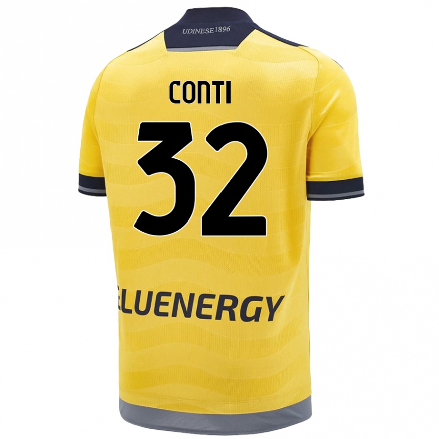 Kids Football Manuel Conti #32 Golden Away Jersey 2024/25 T-Shirt Canada