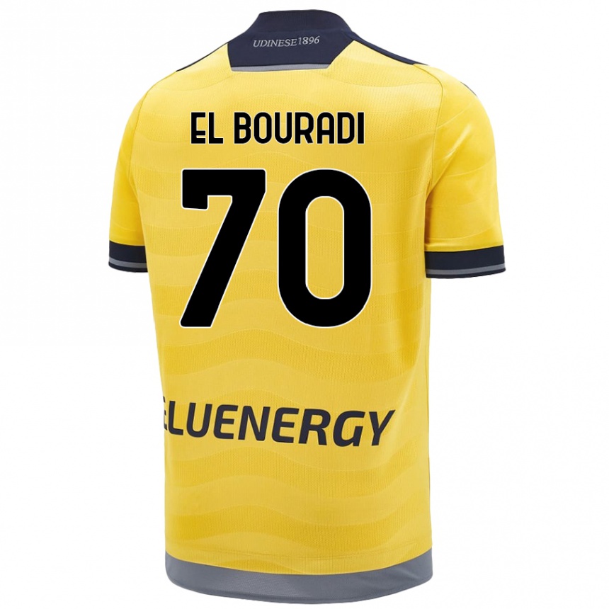 Kids Football Walid El Bouradi #70 Golden Away Jersey 2024/25 T-Shirt Canada