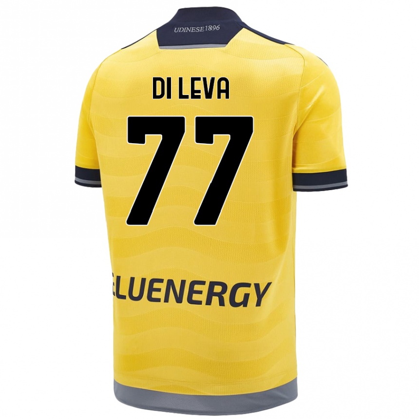 Kids Football Vincenzo Di Leva #77 Golden Away Jersey 2024/25 T-Shirt Canada