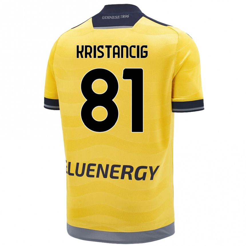 Kids Football Luca Kristancig #81 Golden Away Jersey 2024/25 T-Shirt Canada