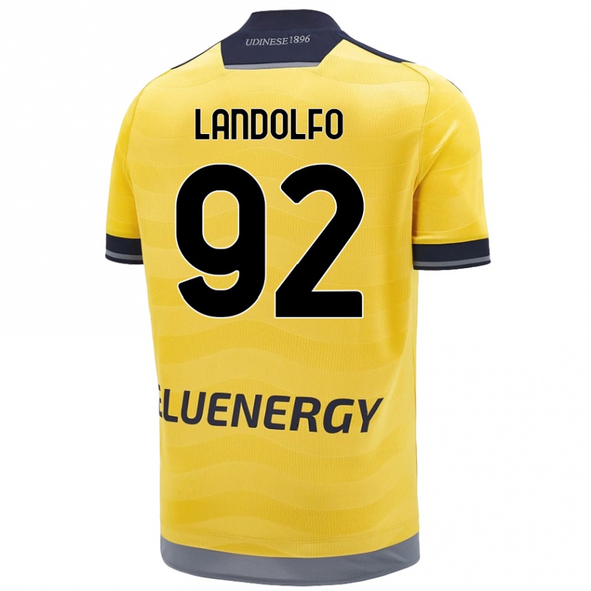 Kids Football Tommaso Landolfo #92 Golden Away Jersey 2024/25 T-Shirt Canada