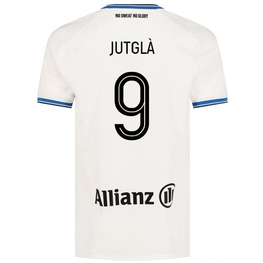 Kids Football Ferran Jutglà #9 White Away Jersey 2024/25 T-Shirt Canada