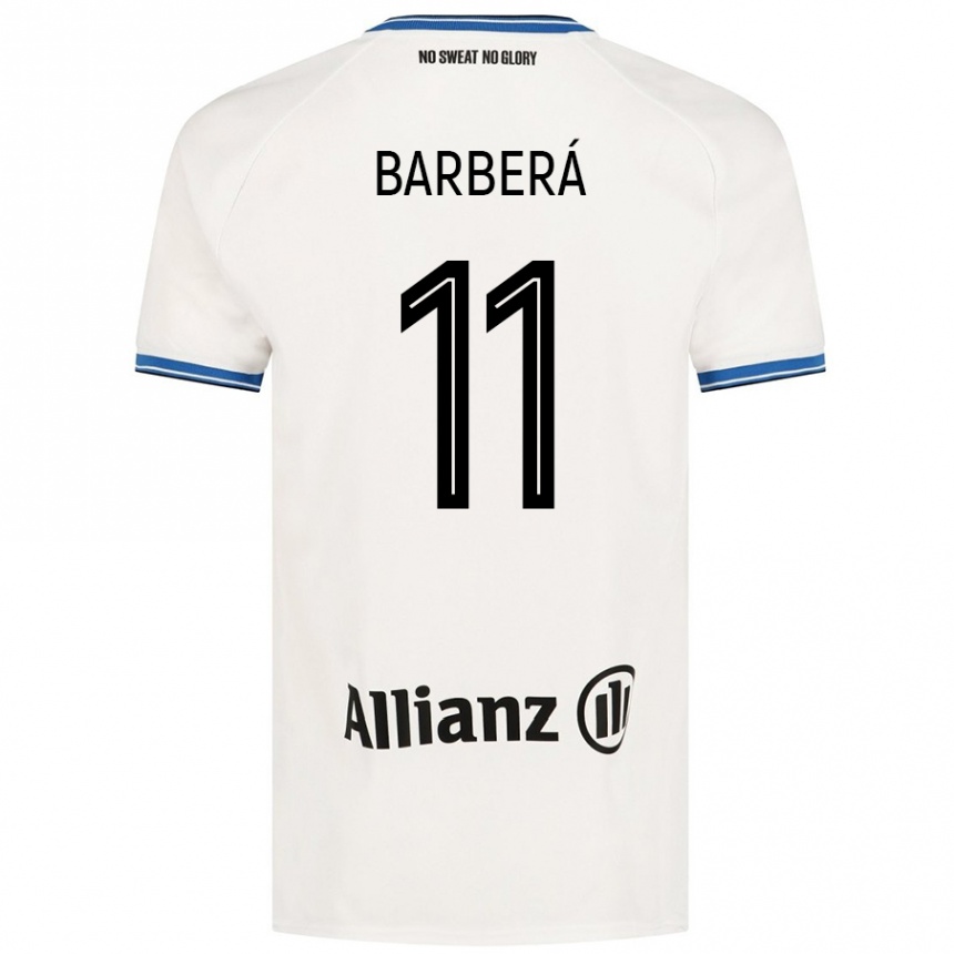 Kids Football Víctor Barberá #11 White Away Jersey 2024/25 T-Shirt Canada