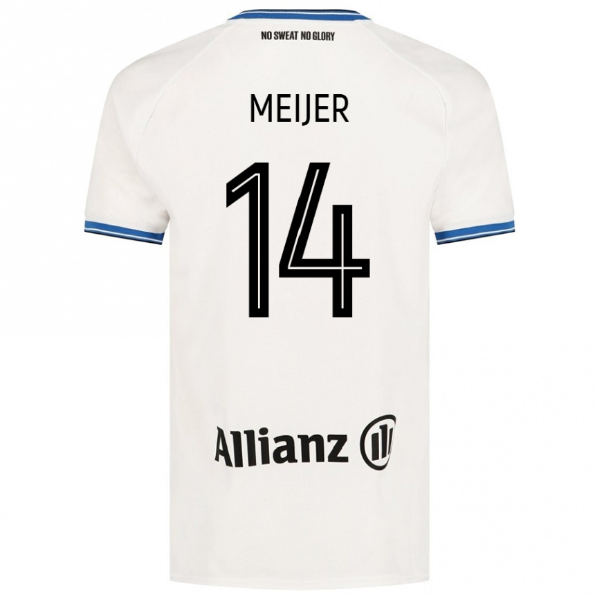 Kids Football Bjorn Meijer #14 White Away Jersey 2024/25 T-Shirt Canada