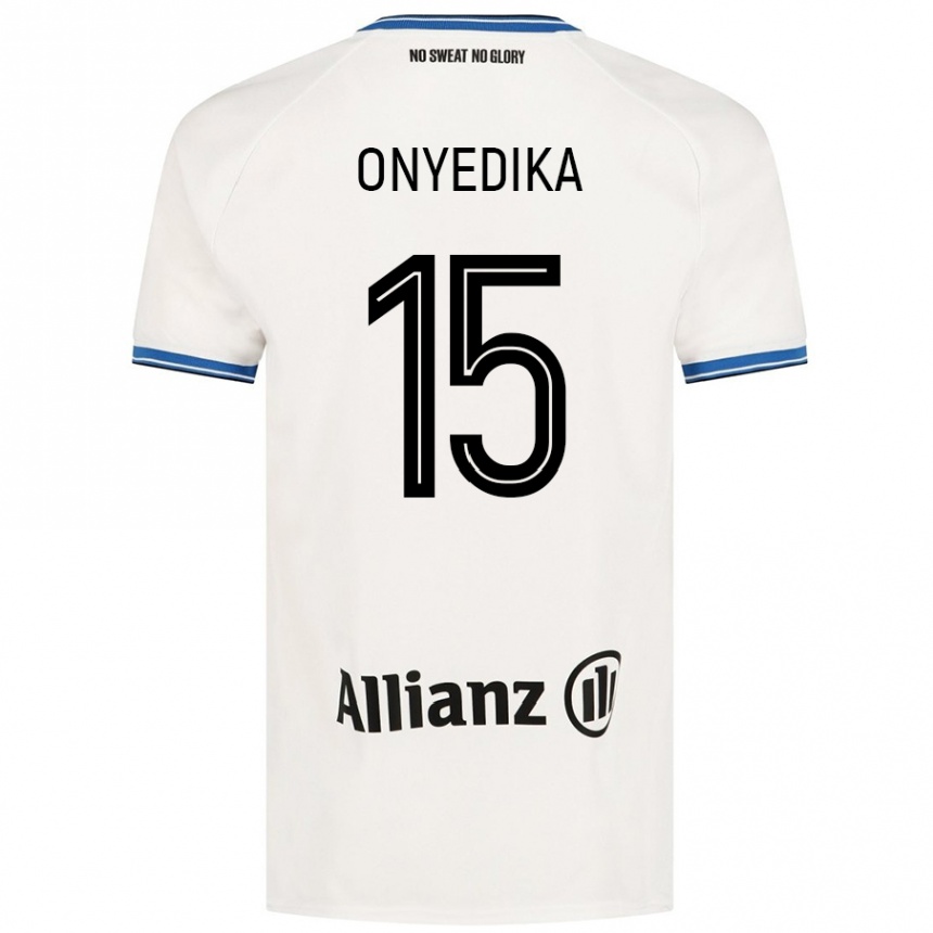 Kids Football Raphael Onyedika #15 White Away Jersey 2024/25 T-Shirt Canada