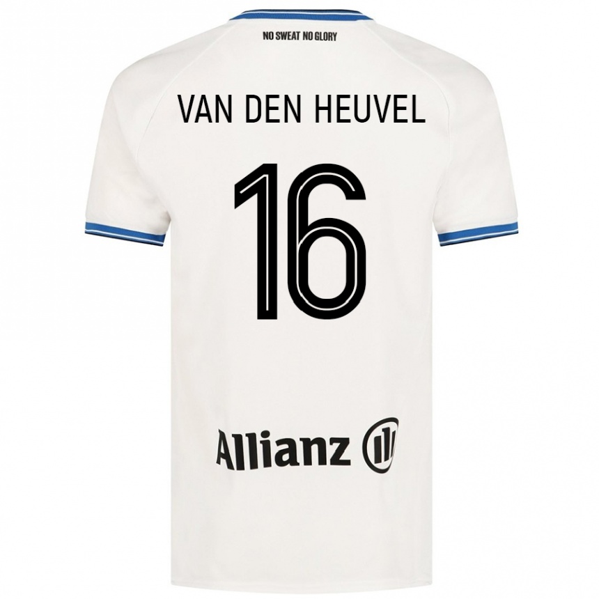 Kids Football Dani Van Den Heuvel #16 White Away Jersey 2024/25 T-Shirt Canada