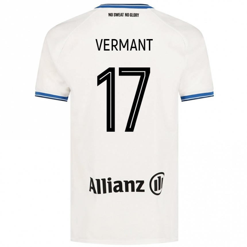 Kids Football Romeo Vermant #17 White Away Jersey 2024/25 T-Shirt Canada