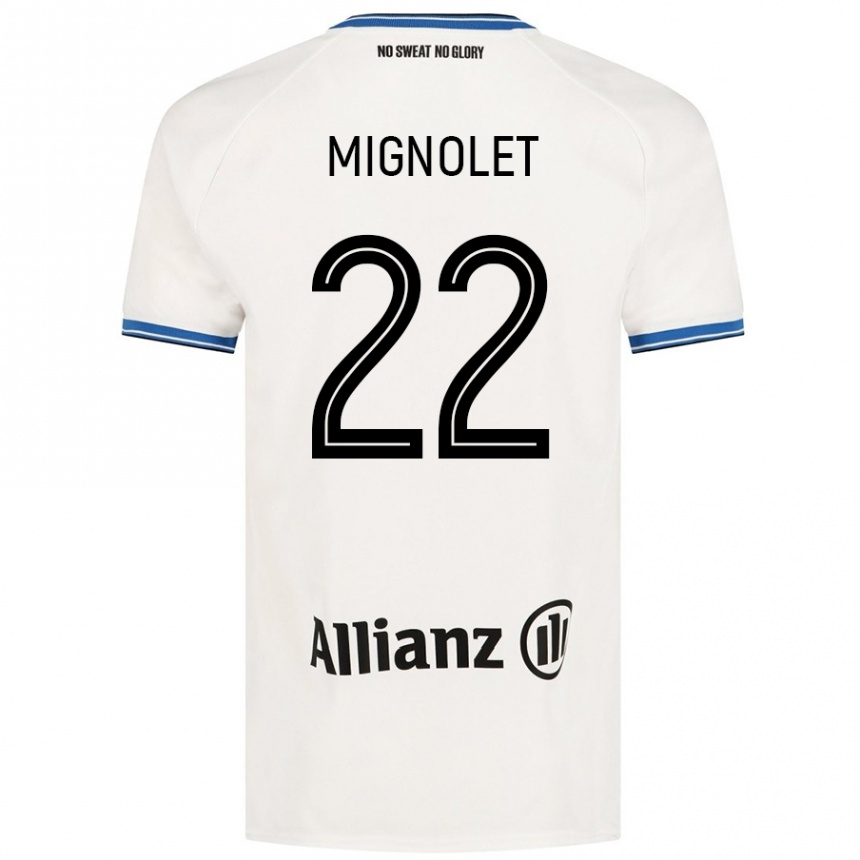 Kids Football Simon Mignolet #22 White Away Jersey 2024/25 T-Shirt Canada