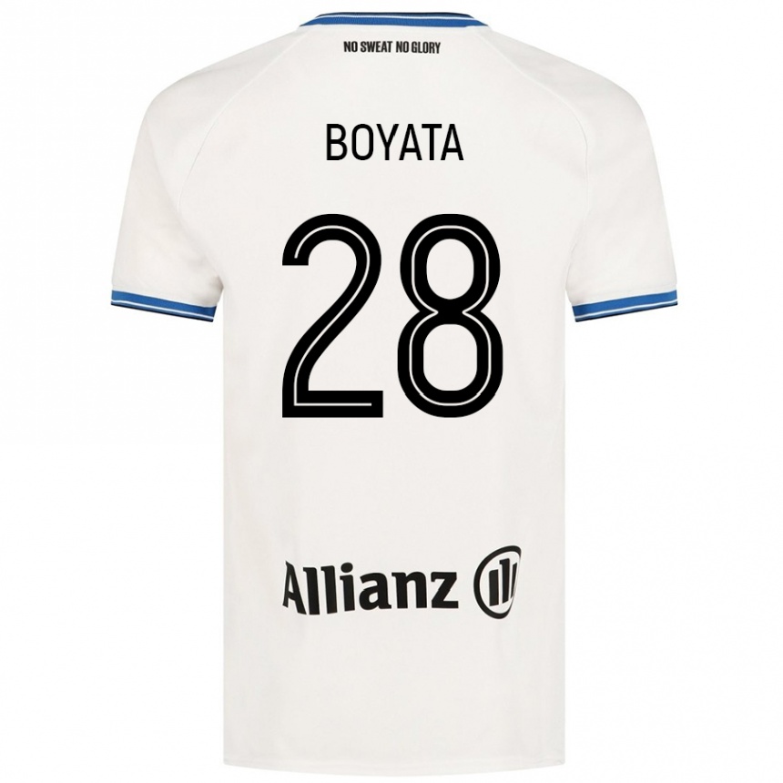 Kids Football Dedryck Boyata #28 White Away Jersey 2024/25 T-Shirt Canada