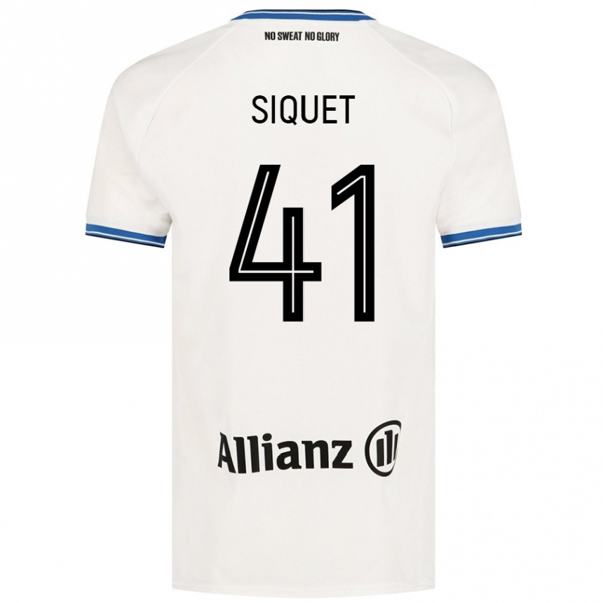 Kids Football Hugo Siquet #41 White Away Jersey 2024/25 T-Shirt Canada