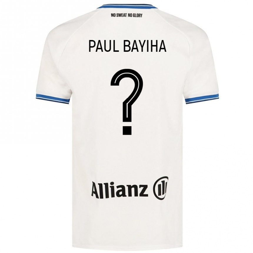 Kids Football Jean Paul Bayiha #0 White Away Jersey 2024/25 T-Shirt Canada