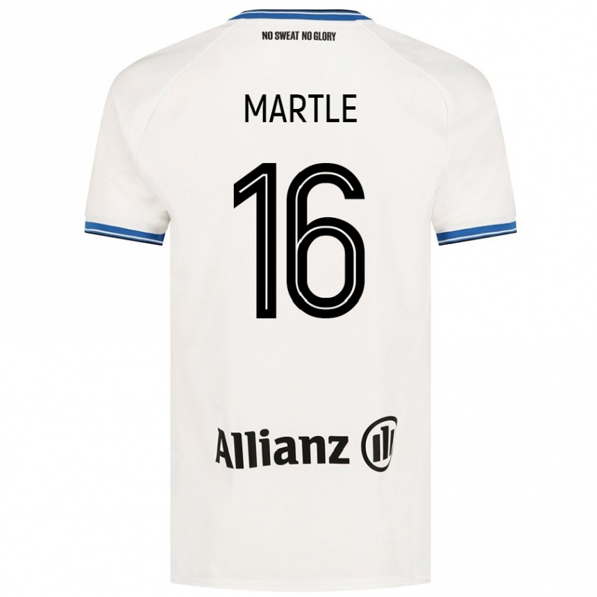 Kids Football Margaux Martlé #16 White Away Jersey 2024/25 T-Shirt Canada